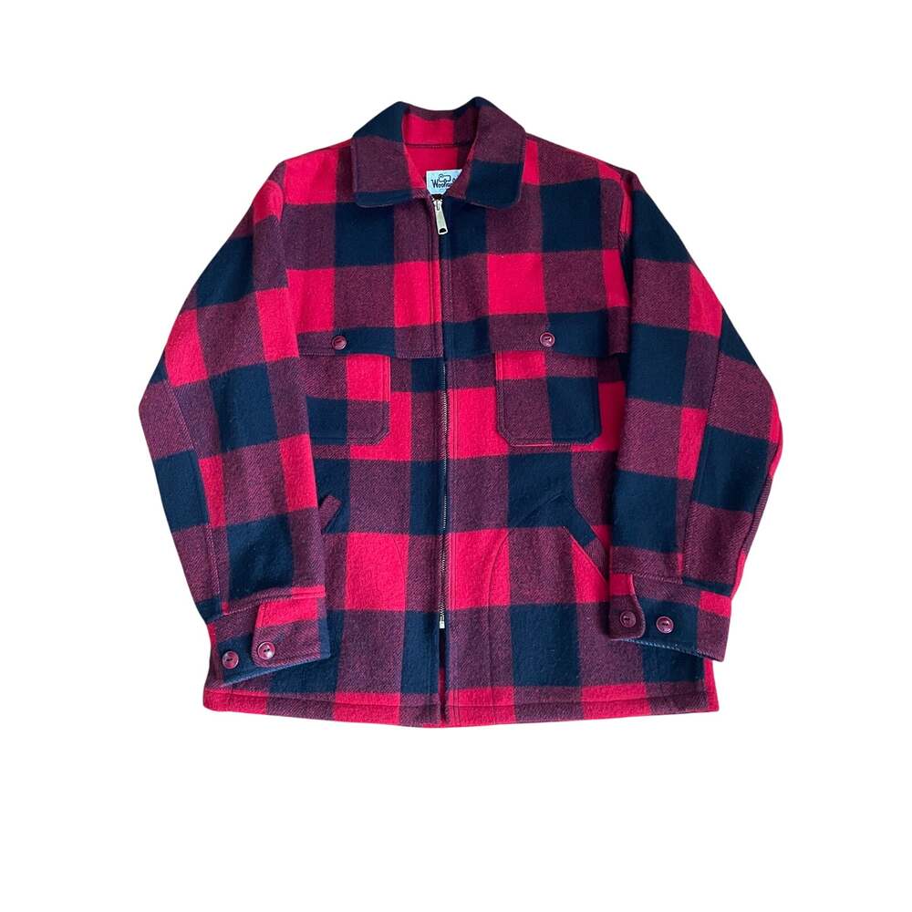 Vintage Woolrich Buffalo Plaid Wool Hunting Jacket (42) Large 1960s–1970s #0328